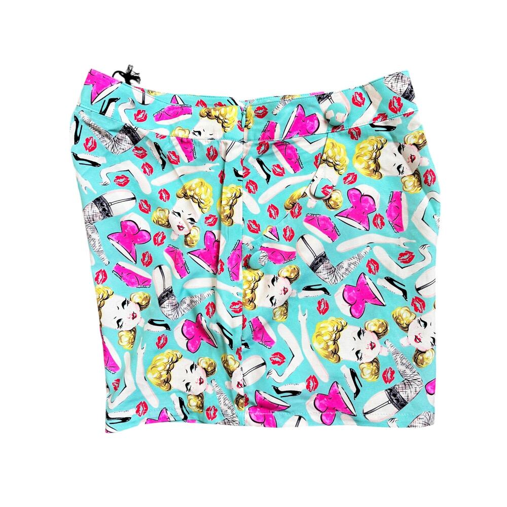 Iron Fist Doll Parts Sailor Shorts Womens M Pinup Retro Print NWT - Picture 8 of 8
